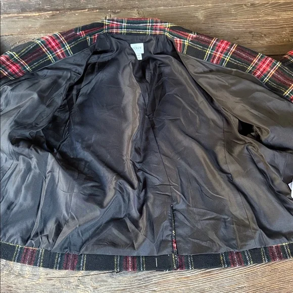 J. Crew tartan plaid 2 button school boy blazer wool NWOT size 14 - Picture 13 of 14